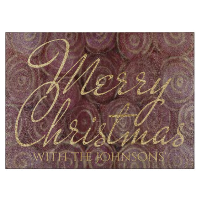 Christmas Burgundy and Gold Swirls (Framsidan)