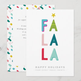CHRISTMAS BUSINESS THANKS modern typografi falala Inbjudningar
