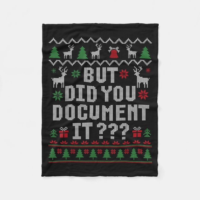 Christmas But Did You Doent It Ugly Office Sweater Fleecefilt (Framsidan)