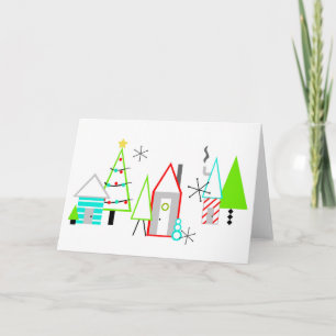Christmas-byn i mitten av århundradet helgkort