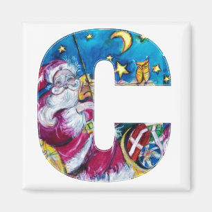 CHRISTMAS C BREV / INSPIRED SANTA MONOGRAM MAGNET