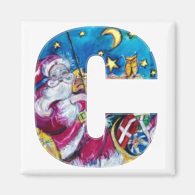 CHRISTMAS C BREV / INSPIRED SANTA MONOGRAM MAGNET (Framsidan)