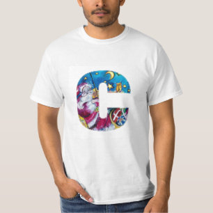 CHRISTMAS C BREV / INSPIRED SANTA MONOGRAM T-SHIRT