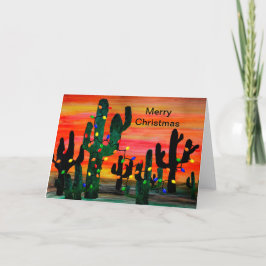 Christmas cactus Holiday greeting cards. Helgkort