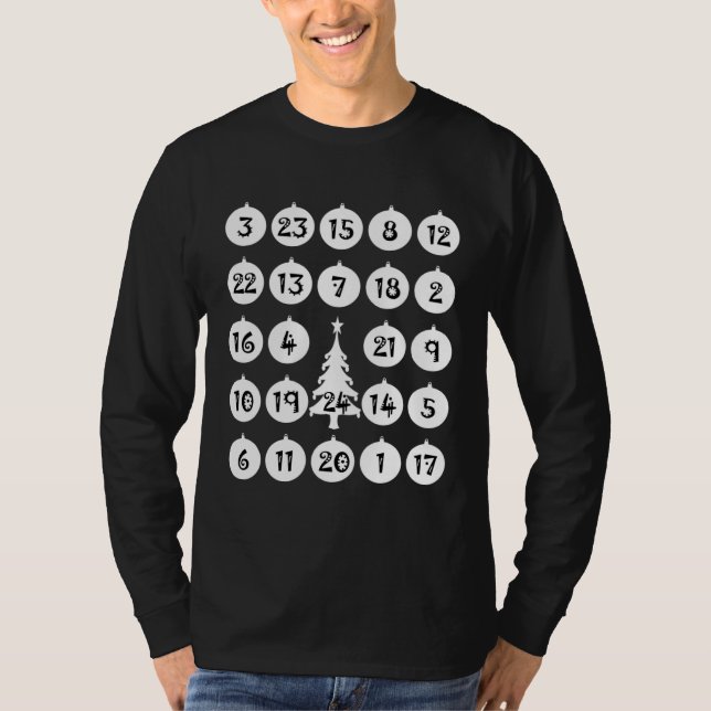 Christmas Calendar Countdown 2021 For Men Women Ki T Shirt (Framsida)