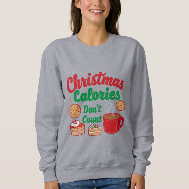 Christmas Calories Don’t Count Christmas T Shirt (Framsida)