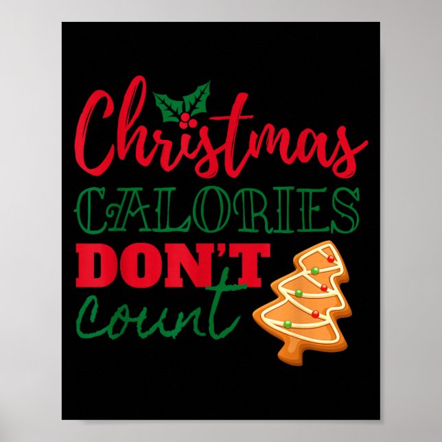 Christmas Calories Don't Count Funny Holiday  Poster (Framsidan)