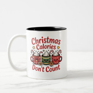 christmas calories dont count  Två-Tonad mugg