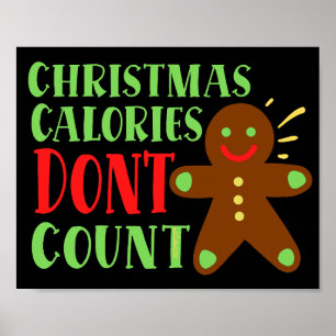 CHRISTMAS CALORIES RÄKNAR INTE POSTER