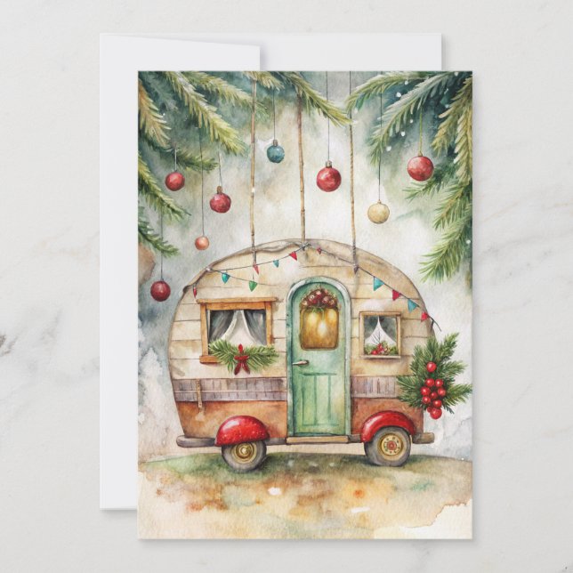 Christmas Camper Greeting Card Julkort (Framsida)