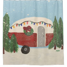 Christmas Camping Trailer