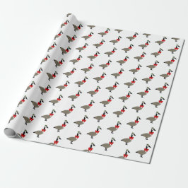 Christmas Canadian Geese Wrapping Paper Presentpapper