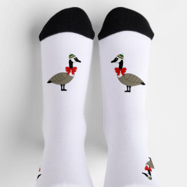 Christmas Canadian Goose Crew Socks