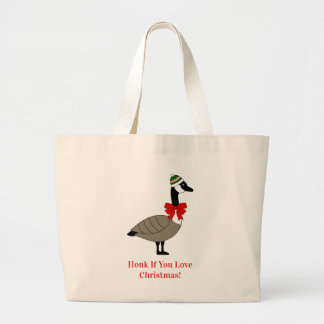 Christmas Canadian Goose Tote Bag Jumbo Tygkasse