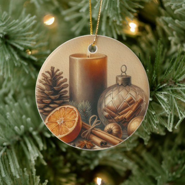 Christmas Candle Art Julgransprydnad Keramik (Träd)