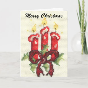 christmas candles helgkort