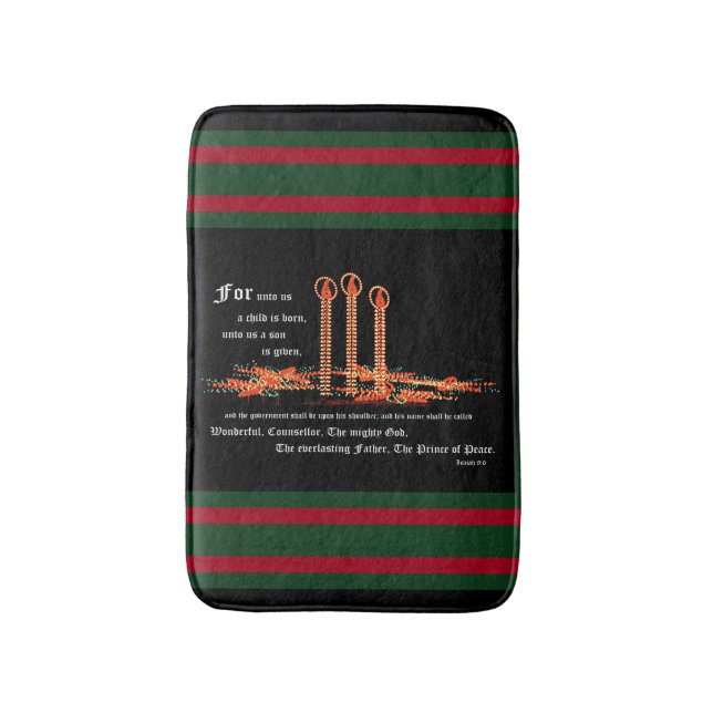 Christmas Candles, Isaiah 9:6 Badrumsmatta (Framsidan (Vertikal))