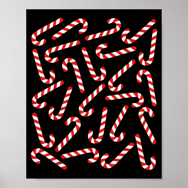 Christmas Candy Cane Costume Men Women Kids Xmas C Poster (Framsidan)
