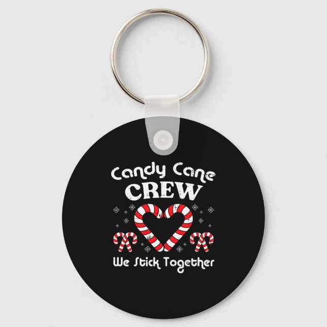 Christmas Candy Cane Crew Stick Together Xmas Wome Nyckelring (Framsida)