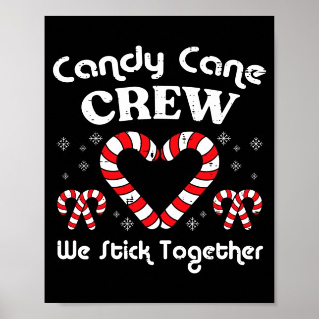 Christmas Candy Cane Crew Stick Together Xmas Wome Poster (Framsidan)