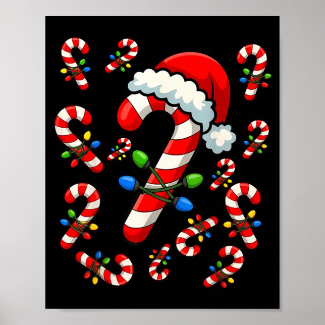 Christmas Candy Cane Crew Xmas Holiday Family Matc Poster (Framsidan)