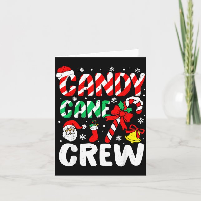 Christmas Candy Cane Crew Xmas Holiday Toddler Kid Kort (Framsida)