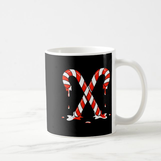Christmas Candy Cane Drip Boys Girls Kids  Kaffemugg (Höger)