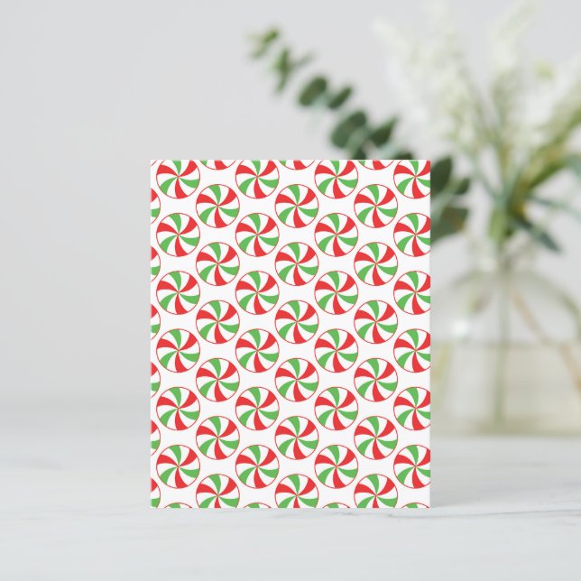 Christmas Candy Cane Pattern Scrapbook Craft Paper (Stående Fram)