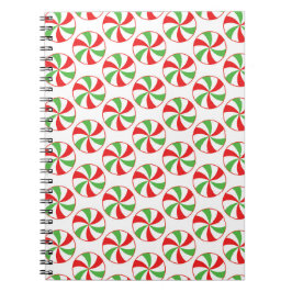 Christmas Candy Cane Print Cover Notebook Journal Anteckningsbok