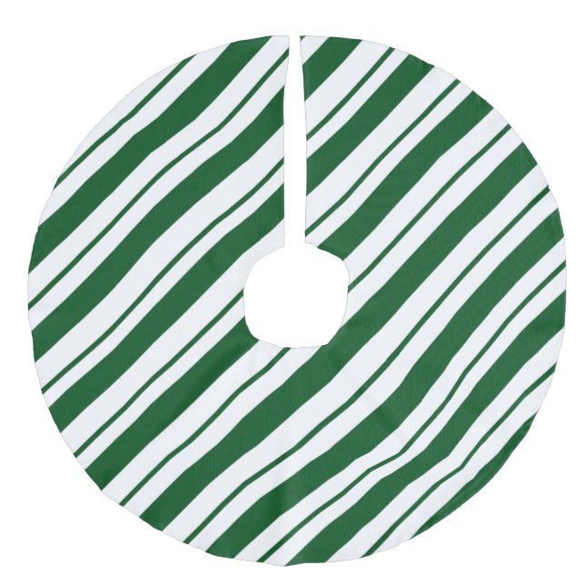 Christmas Candy Cane Stripes in Green and White  Julgransmatta Fusklinne (Framsidan)