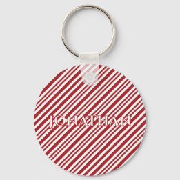 Christmas Candy Cane Stripes keychain Nyckelring