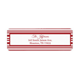 Christmas Candy Cane Stripes Return Address Label Returadress Etikett