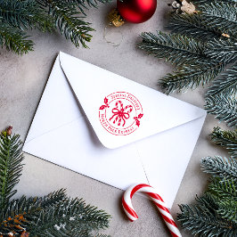 Christmas Candy Cane Wood Art Stamp Självfärgande Stämpel