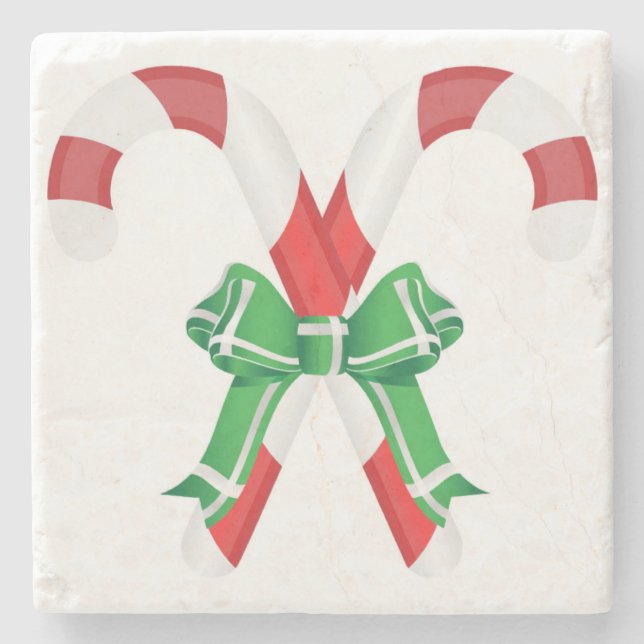 CHRISTMAS CANDYCANES UNDERLÄGG STEN (Framsidan)