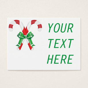 CHRISTMAS CANDYCANES VISITKORT