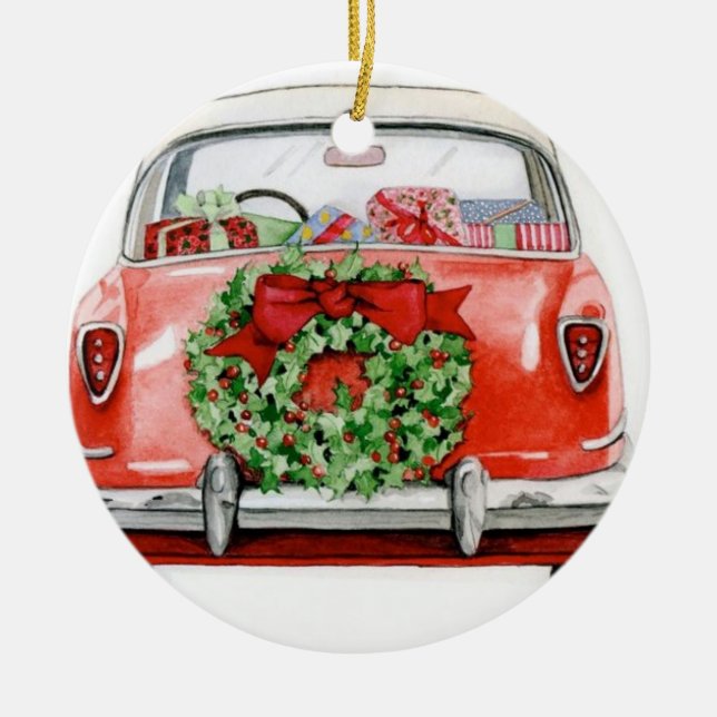 CHRISTMAS CAR TRÄD ORNAMENT (Framsidan)
