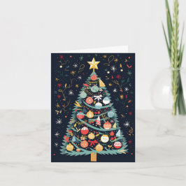 Christmas Card - Decorative Christmas Tree Helgkort