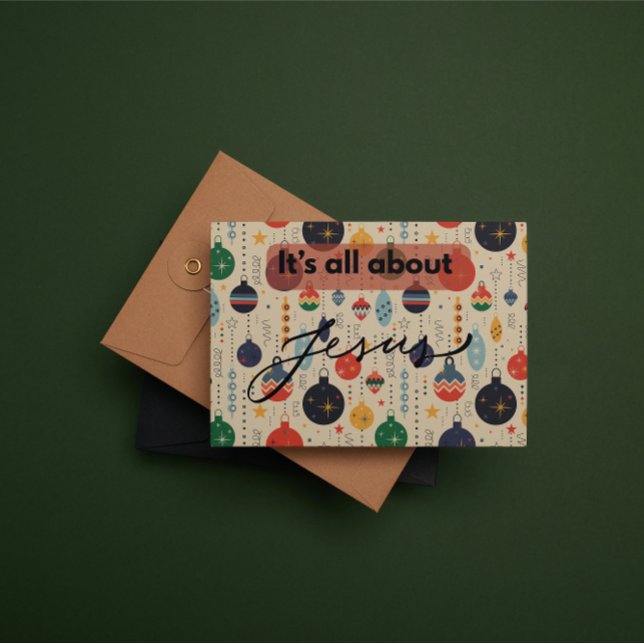 Christmas Card: It's all about Jesus Anteckningskort (Skapare uppladdad)