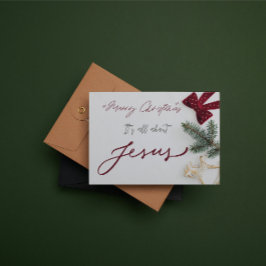 Christmas Card: Merry Christmas it's about Jesus. Anteckningskort