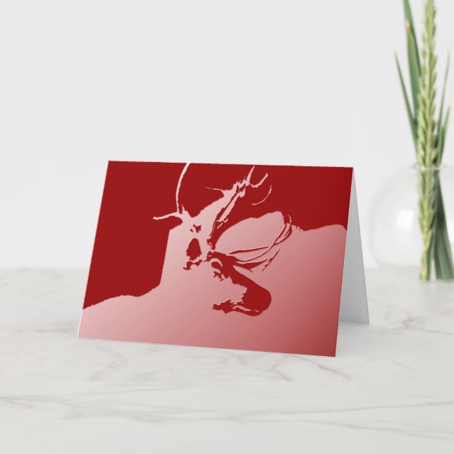 Christmas card: Norwegian Reindeer Helgkort (Framsida)