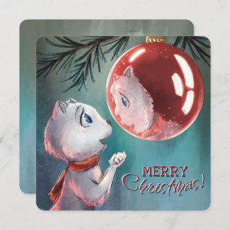 Christmas card - reflection - by Monika Marzec Anteckningskort