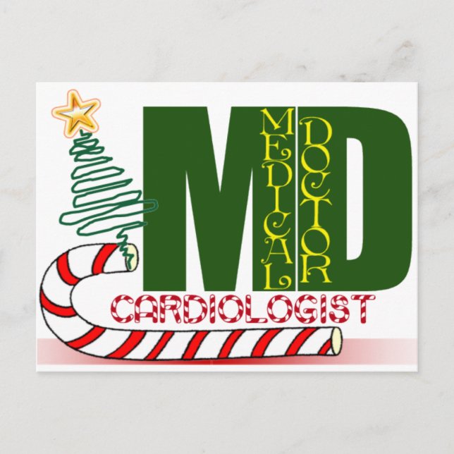 CHRISTMAS CARDIOLOGIST HELG VYKORT (Framsida)