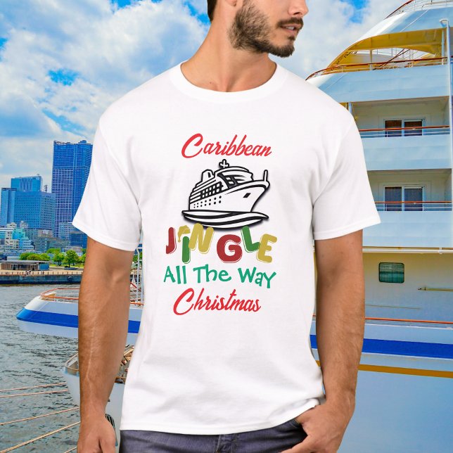 Christmas Caribbean Cruise Personalize T Shirt (Skapare uppladdad)