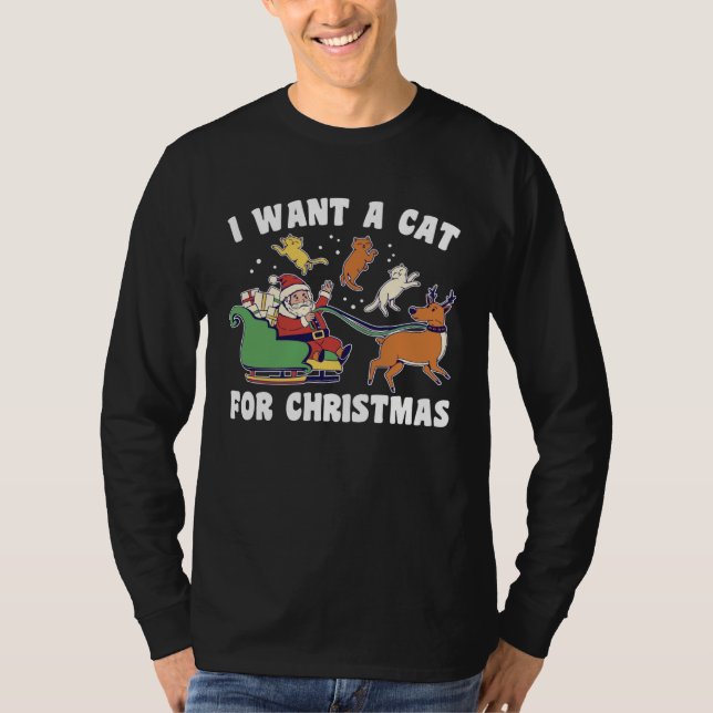 Christmas Cat Cats For All Christmas Cats  1 T Shirt (Framsida)