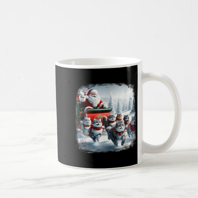 Christmas Cat Funny Cats For Everybody Xmas Men Wo Kaffemugg (Höger)
