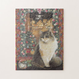 CHRISTMAS CAT JIG SAW PUZZLE PUSSEL