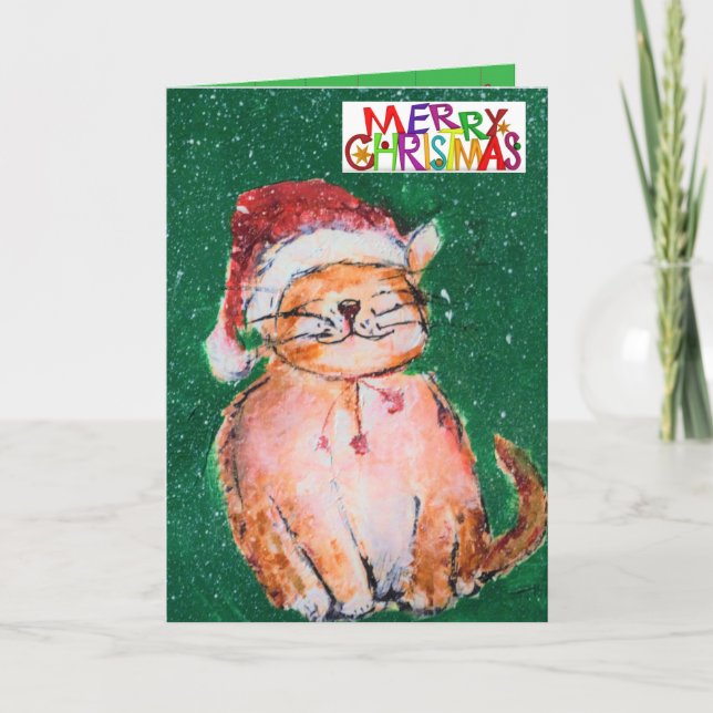 Christmas Cat Kort (Framsida)