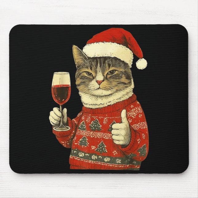 Christmas Cat Likes Cute Cat Drinking Wine With Sa Musmatta (Framsidan)