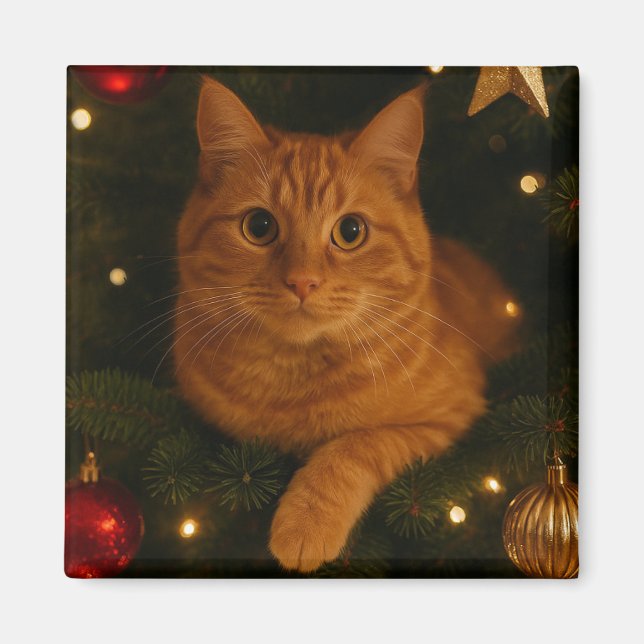 Christmas Cat Magnet (Framsidan)