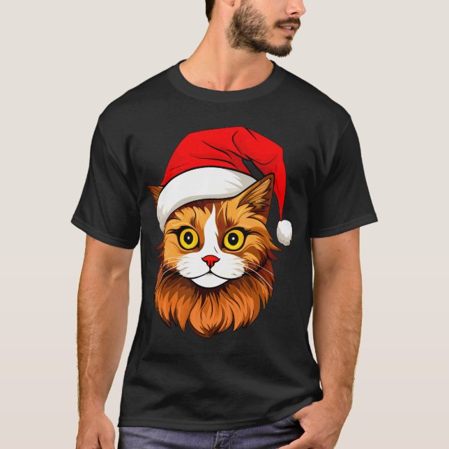 Christmas cat T-Shirt (Framsida)